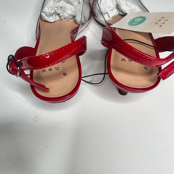 NWT A New Day Red and White Kitten Heels Size 8.5 - Picture 10 of 12